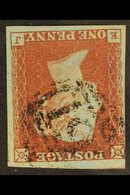 1841  1d Red-brown WATERMARK INVERTED Variety, SG 8wi, Fine Used, Almost Four Mostly Large Margins Just Brushing At Top  - Altri & Non Classificati