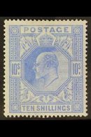 1902-10  10s Ultramarine De La Rue, SG 265, Very Lightly Hinged Mint. Fresh & Attractive. For More Images, Please Visit  - Non Classificati