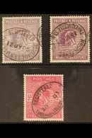 1902-10  2s6d Lilac, 2s6d Dull Purple & 5s Deep Bright Carmine (SG 260, 262 & 264), Used With Nice Oval Registered Postm - Unclassified