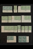1902-1913 CONTROLS COLLECTION  A Mint Collection Of ½d & 1d Issues As Singles, Pairs, Block Of 4 Or Corner Strips, With  - Zonder Classificatie