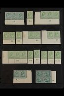 1902-1913 CONTROLS COLLECTION  A Mint Collection Of ½d & 1d Issues As Singles, Pairs, Block Of 4 Or Corner Strips, With  - Sin Clasificación