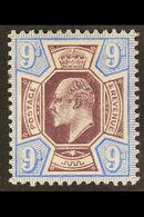 1905  9d Slate Purple And Ultramarine, On Chalk Paper, DLR Printing, Ed VII, SG M40 (3), Very Fine Mint. For More Images - Ohne Zuordnung