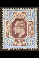 1905  9d Slate Purple And Ultramarine, On Chalk Paper, DLR Printing, Ed VII, SG M40 (3), Very Fine Mint. For More Images - Unclassified