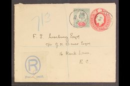 1906  (31 Jan) 1d Red Postal Stationery Envelope, Registered, Uprated With 2d Stamp Tied By "Albion St." Cds's, With "R" - Non Classificati