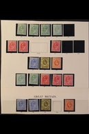 1910 HARRISON PRINTING - MINT COLLECTION  Fresh Mint Range On "Imperial" Pages With Perf 14, ½d Shades (4), 1d Shades (3 - Unclassified