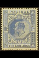 1911-13  10s Blue Somerset House, SG 319, Never Hinged Mint. Fresh And Spectacular. For More Images, Please Visit Http:/ - Unclassified