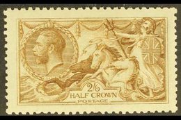 1915  2s6d Yellow Brown Seahorse, De La Rue Printing, SG 406, Fine Mint. For More Images, Please Visit Http://www.sandaf - Sin Clasificación