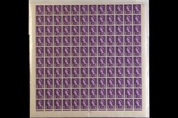 1963 SCOTLAND NHM COMPLETE SHEET - CAT £1500.  A Lovely Complete Sheet Of The Scotland 3d Deep Lilac Regional Definitive - Autres & Non Classés