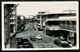 Ref 1304 - Real Photo Postcard - Cars & Kodak Art Deco Building - Avenida Central Panama City - Panama