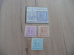 Jeux Olympiques De Tokyo 1964 Yemen 1 Bloc  Umperfored Sans Charnière + 3 TP Charnière - Sommer 1964: Tokio