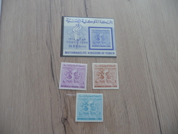 Jeux Olympiques De Tokyo 1964 Yemen 1 Bloc  Umperfored Sans Charnière + 3 TP Charnière - Summer 1964: Tokyo