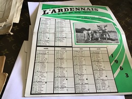 Calendrier Lardonner Quotidien Républicain D’information Le Plus Fort Tirage Régional Charleville - Grand Format : 1961-70
