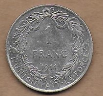 1 Franc Argent 1911 FR - 1 Frank