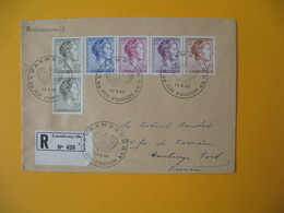 Luxembourg  1960  Enveloppe Recommandé Pour La France Grande Duchesse Charlotte         à Voir - Maschinenstempel (EMA)