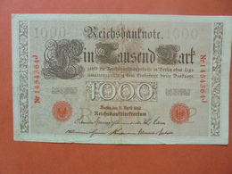 Reichsbanknote 1000 MARK 1910 CACHET ROUGE ALPHABET "P" (B.4) - 1000 Mark