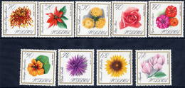 POLAND 1966 Garden Flowers Set MNH / **.  Michel 1696-704 - Ungebraucht