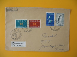 Luxembourg  1963  Enveloppe Recommandé Pour La France Europra - Pêche - Téléphone    à Voir - Maschinenstempel (EMA)