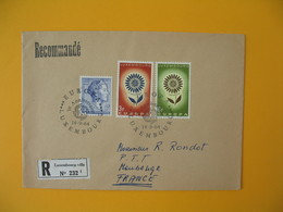 Luxembourg  1964  Enveloppe Recommandé Pour La France Europra - Grande Duchesse    à Voir - Machines à Affranchir (EMA)