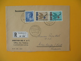 Luxembourg  1965  Enveloppe Recommandé Pour La France Europa Et Le Grand Duc   à Voir - Frankeermachines (EMA)