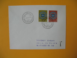 Luxembourg  1959  Enveloppe  Pour La France  Anniversaire De L'O.T.A.N. - Maschinenstempel (EMA)