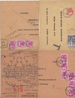 8 LETTRES AFFRANCHIES TAXE - OBLITEREE CAD DEPARTEMENTS 14-27-61-53 SUR DECLARATION DE NAISSANCE DE VEAUX -ANNEES1950-55 - 1859-1959 Storia Postale