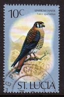 St Lucia 1976 Single 10c Stamp From The Bird Series. - Ste Lucie (...-1978)