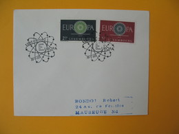 Luxembourg  1960  Enveloppe  Pour La France   Europa    à Voir - Machines à Affranchir (EMA)