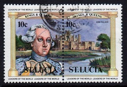 St Lucia 1984 Pair Of 10c Stamp From The British Monarchs Series. - Ste Lucie (...-1978)