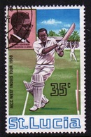 St Lucia 1968 Single 35c Stamp From The West Indies Tour Series. - Ste Lucie (...-1978)