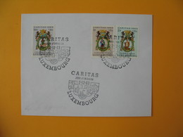 Luxembourg  1963  Enveloppe   Caritas  Enseignes Des Confréries Des Métiers   à Voir - Macchine Per Obliterare (EMA)