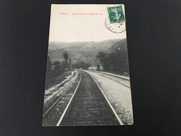 TORCIEU Gare Et Pont Du Chemin De Fer - 1908 Timbrée - Autres Communes