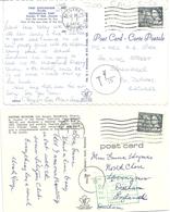 TWO CANADIAN POSTCARDS WITH CHARGE MARKS AND TO PAY - OXFORD MUSEUM - ZOO GRANBY - 1953-.... Regering Van Elizabeth II
