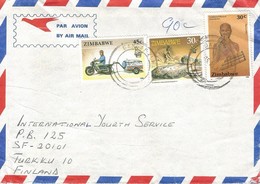 Zimbabwe 1991 Dangamvuha Flute Music Grinding Stonw Postal Moto Cover - Zimbabwe (1980-...)