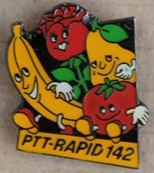 POSTE SUISSE - PTT RAPID 142 - FRUITS - BANANE - TOMATE - POIRE - FLEUR  - SCHWEIZ - SWITZERLAND - SVIZZERA -    (JAUNE) - Mail Services