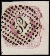 1855. Pedro V. 100 REIS. LUXUS 52. (Michel 8) - JF304205 - Used Stamps
