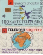 ALBANIA. ALB-15. Phone And Globe "V06/97". 100U. 06-1997 (063) - Albanië