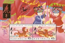 Christmas Island SG 442 MS 1998 Year Of The Tiger MS MNH - Christmas Island