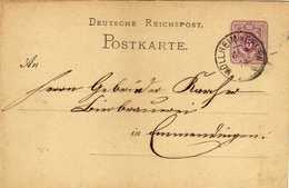 STEMPEL: Mullheim In Baden.- Stamped Stationery 1878 - Postwaardestukken