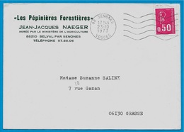 1973 Lettre à En-tête "Les Pépinières Forestières" Jean-Jacques Naeger 88 BELVAL Par SENONES Vosges - Autres & Non Classés