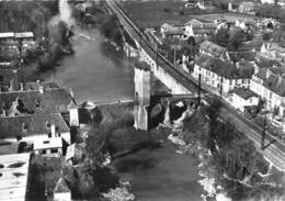 64-ORTHEZ- VUE DU CIEL VIEUX PONT DU XIIIe S  LE GAVE - Orthez