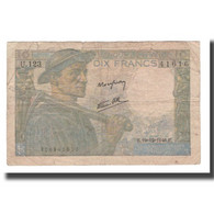France, 10 Francs, 1946, 1946-12-19, B+, Fayette:08.16, KM:99e - 10 F 1941-1949 ''Mineur''