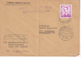 BELGIQUE 1963 LETTRE DE FORCES ARMEES BELGES A NEHEIM-HÜSTEN - Covers & Documents