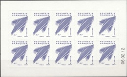 Polynesia 2012, Def. Issue, Blue, Sheetlet - Unused Stamps