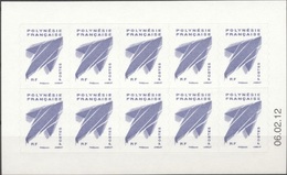 Polynesia 2012, Def. Issue, Blue, Sheetlet - Neufs