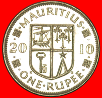 + SHIP: MAURITIUS ★ 1 RUPEE 2010 MINT LUSTER! LOW START ★ NO RESERVE! - Mauricio