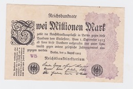 Billet De 2million De Mark Du 9-8-1923 Uniface  Neuf  Pick 104 - 1 Mio. Mark