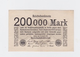 Billet De 200 000 Mark Du 9-8-1923 Uniface   Pick 100 - Sonstige & Ohne Zuordnung