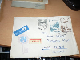 Warszawa Lotnicza Par Avion Expres To Wien 1980 - Posta Aerea