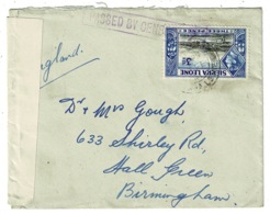 Ref 1307 - WWII 1941 Censored Cover - Passed By Censor Box - Sierra Leone To Birmingham - Sierra Leona (...-1960)