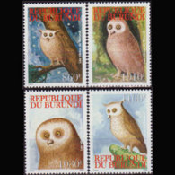 BURUNDI 2009 - Scott# 802-5 Local Owls Set Of 4 MNH - Unused Stamps